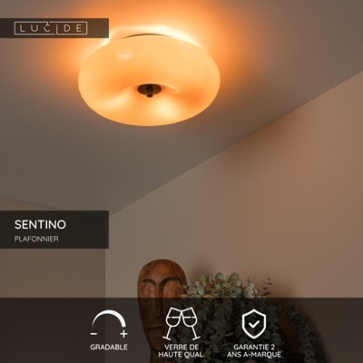 Lucide SENTINO - Plafonnier - Ø 30 cm - 3xG9 - Orange